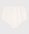 Slip bloomer neonato in pizzo sangallo bianco MARSHMALLOW