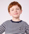 T-shirt a maniche lunghe a righe bambino blu/bianco/blu