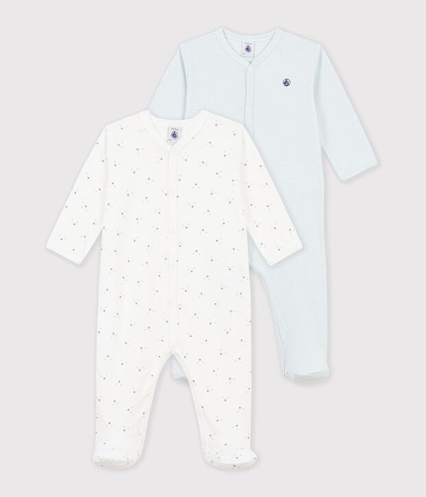 Set di pigiami in cotone con stampa neonato multicolore