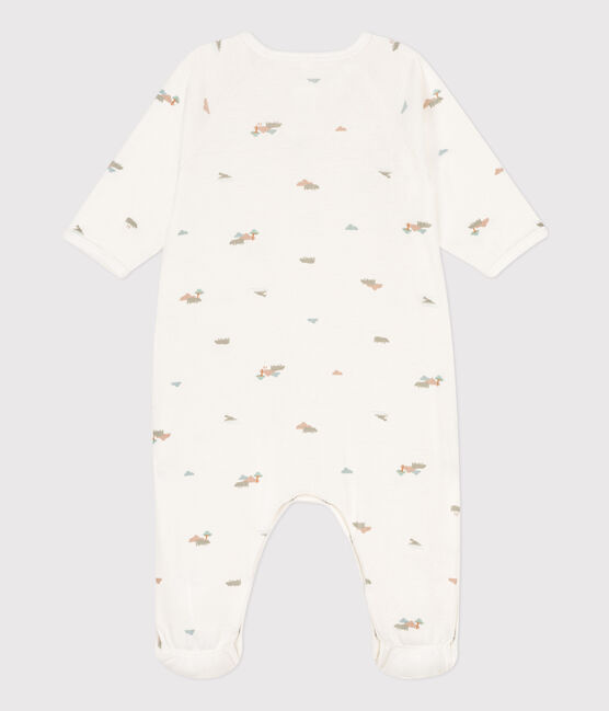 Tutina pigiama animali in cotone bianco MARSHMALLOW/bianco MULTICO