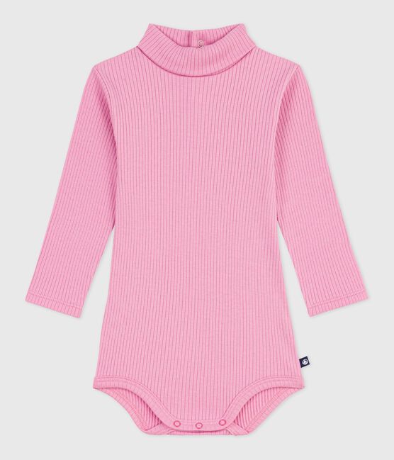 Body a dolcevita in cotone tinta unita neonato BOUDOIR