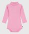 Body a dolcevita in cotone tinta unita neonato BOUDOIR