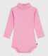 Body a dolcevita in cotone tinta unita neonato