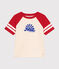 T-shirt bambino in jersey stampato rosso AVALANCHE/ AURORA