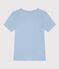 T-shirt a maniche corte in cotone tinta unita donna blu FLO
