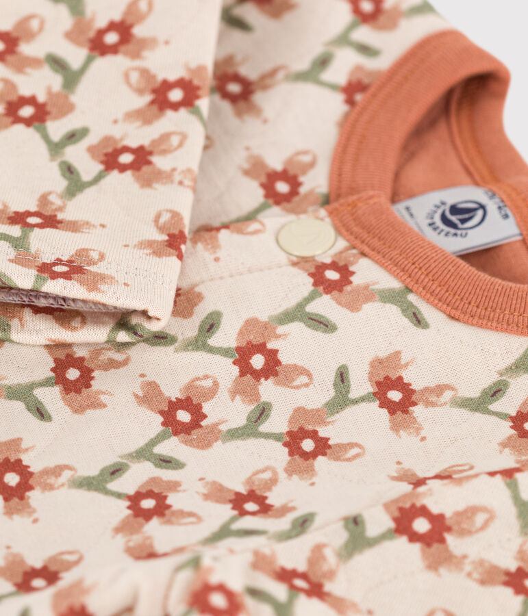 Cardigan in tubique trapuntato con stampa per beb&egrave; bianco AVALANCHE/ MULTICO