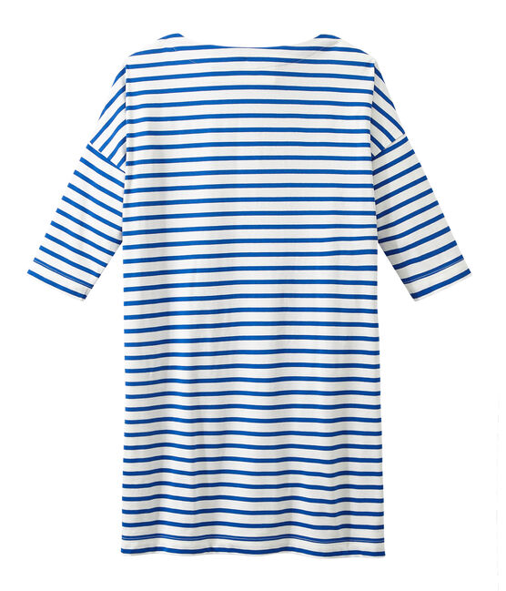 Abito marinière donna bianco MARSHMALLOW/blu PERSE