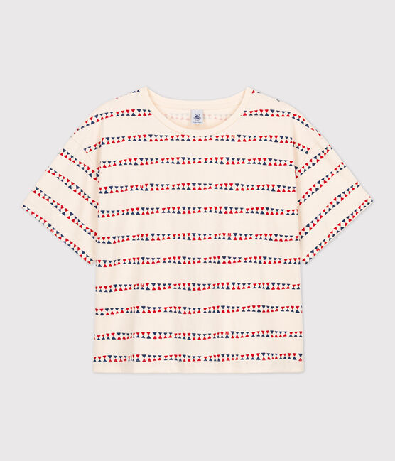 T-shirt LE BOXY in cotone donna bianco AVALANCHE+STOP/ MULTICO