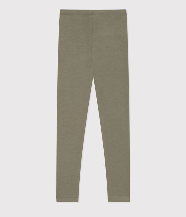 Jeggings bambina in jersey elasticizzato verde