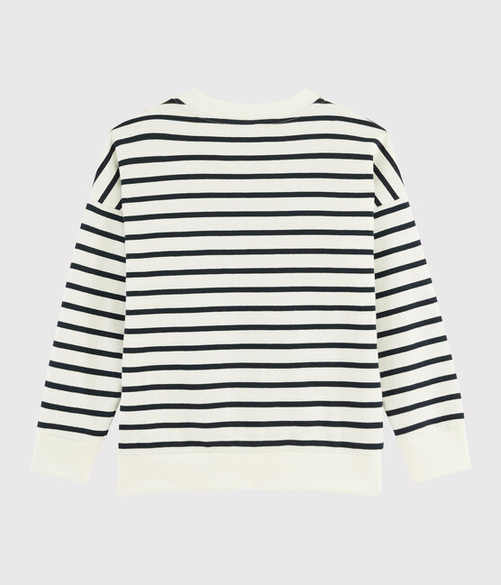 Felpa bambino bianco MARSHMALLOW/blu SMOKING
