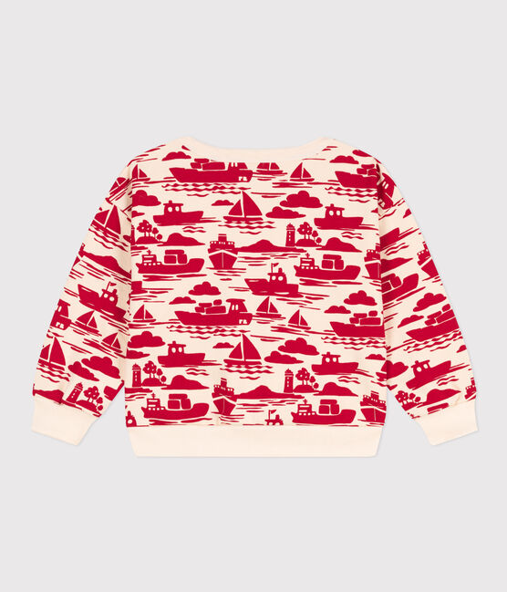 Felpa in molleton stampato bambino rosso AVALANCHE/ ROUGE