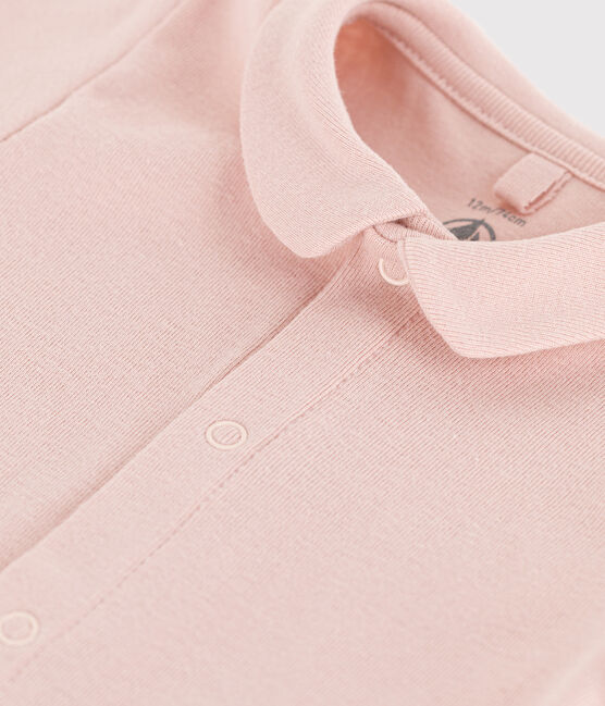 Body bebè a manica corta con colletto in cotone rosa SALINE