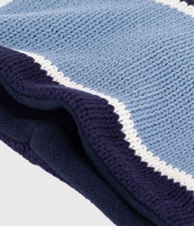 Snood in maglia foderata in pile bambino blu