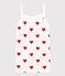 Canottiera con spalline in cotone Donna bianco MARSHMALLOW/rosso TERKUIT