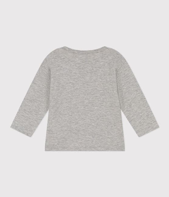 T-shirt a maniche lunghe in jersey fiammato per bebè grigio CHATON CHINE