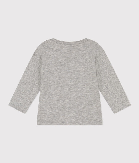 T-shirt a maniche lunghe in jersey fiammato per bebè grigio CHATON CHINE