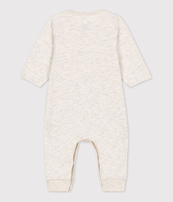Tutina lunga bebè in tubique biologico tinta unita beige MONTELIMAR CHINE