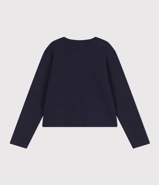 Cardigan con bottoni automatici in cotone Donna blu SMOKING