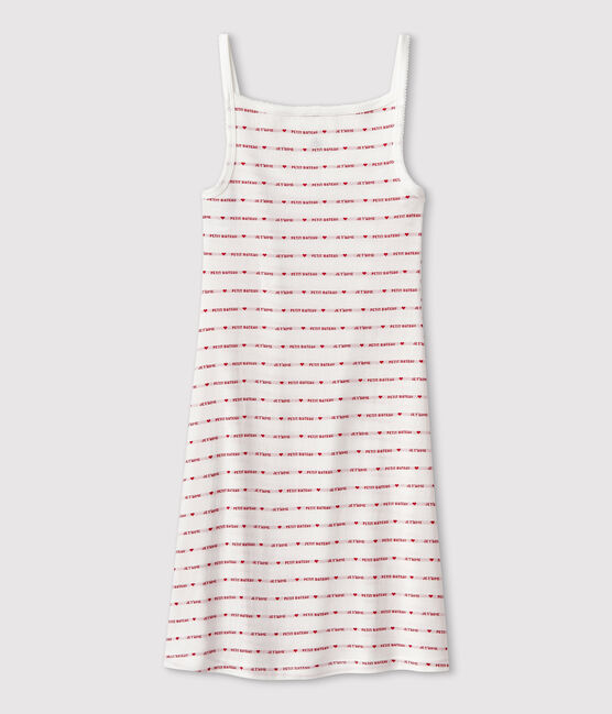 Abito con spalline Donna bianco MARSHMALLOW/rosso TERKUIT