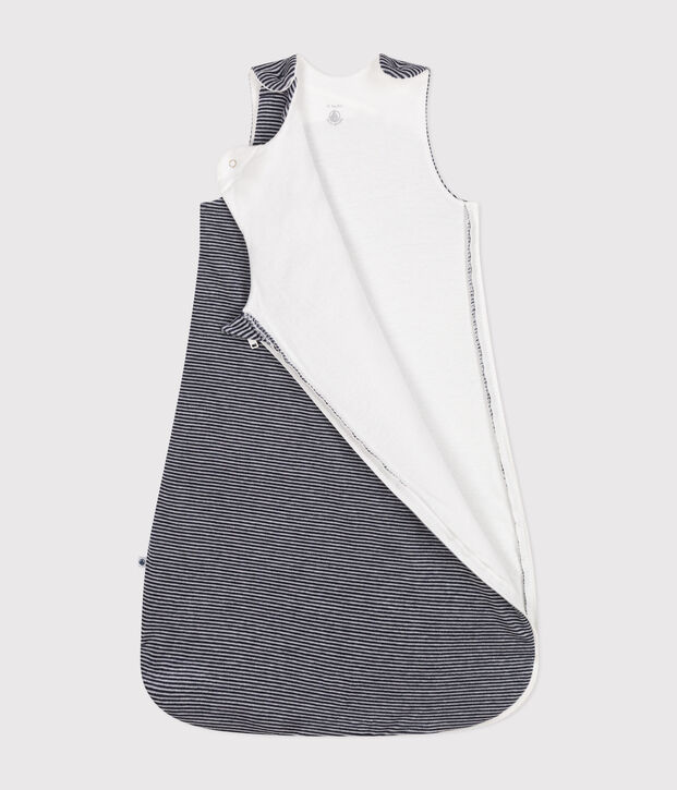 Sacco nanna in velluto neonato TOG 2,5 blu/bianco