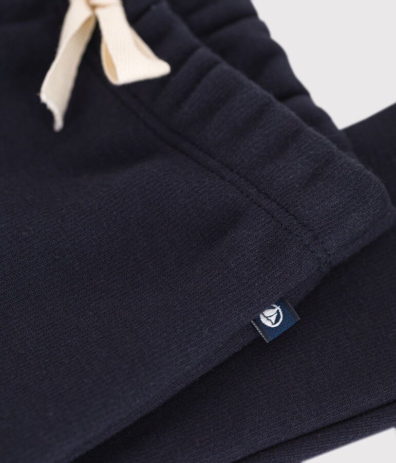 Pantaloni beb&egrave; in tessuto felpato morbido e caldo blu SMOKING