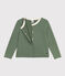 Cardigan in cotone bambina verde CROCO