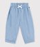 Pantaloni in chambray neonata blu