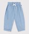 Pantaloni in chambray neonata blu