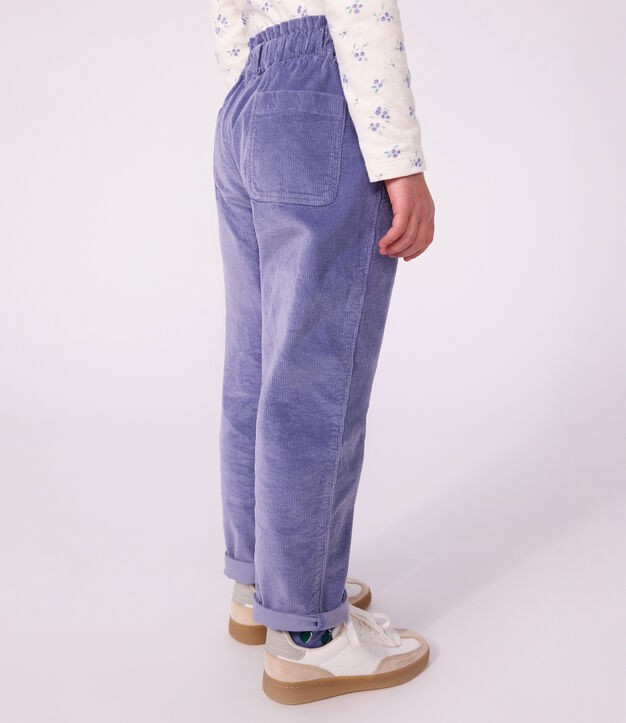 Pantaloni in velluto bambino viola