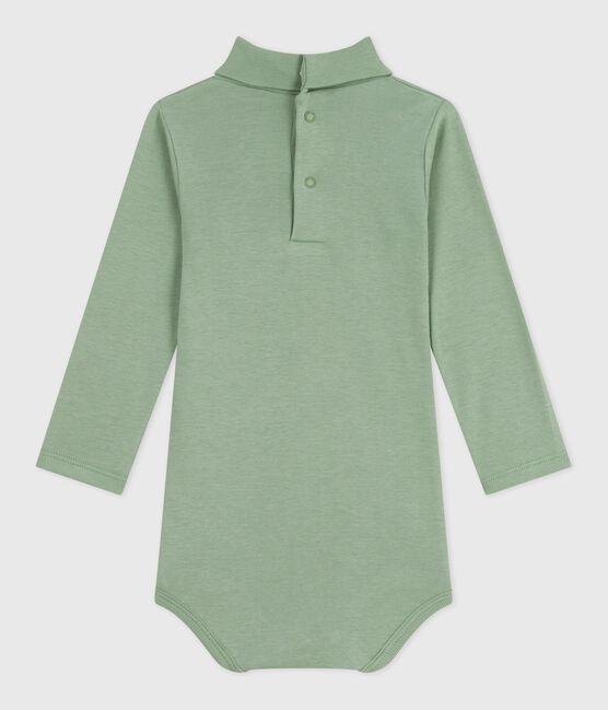 Body a dolcevita in cotone tinta unita neonato SAULE