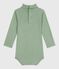 Body a dolcevita in cotone tinta unita neonato SAULE