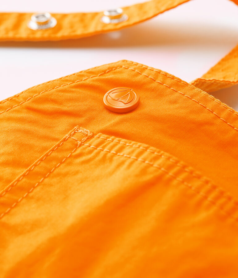 Salopette corta in tessuto serge beb&egrave; maschio giallo