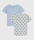 Set di T-shirt bambino a maniche corte in cotone con stampa a stelle