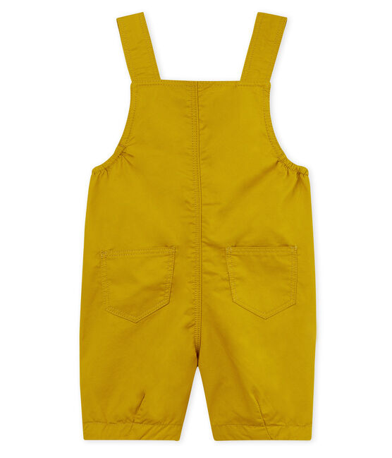 Salopette corta bambino in twill verde BAMBOO