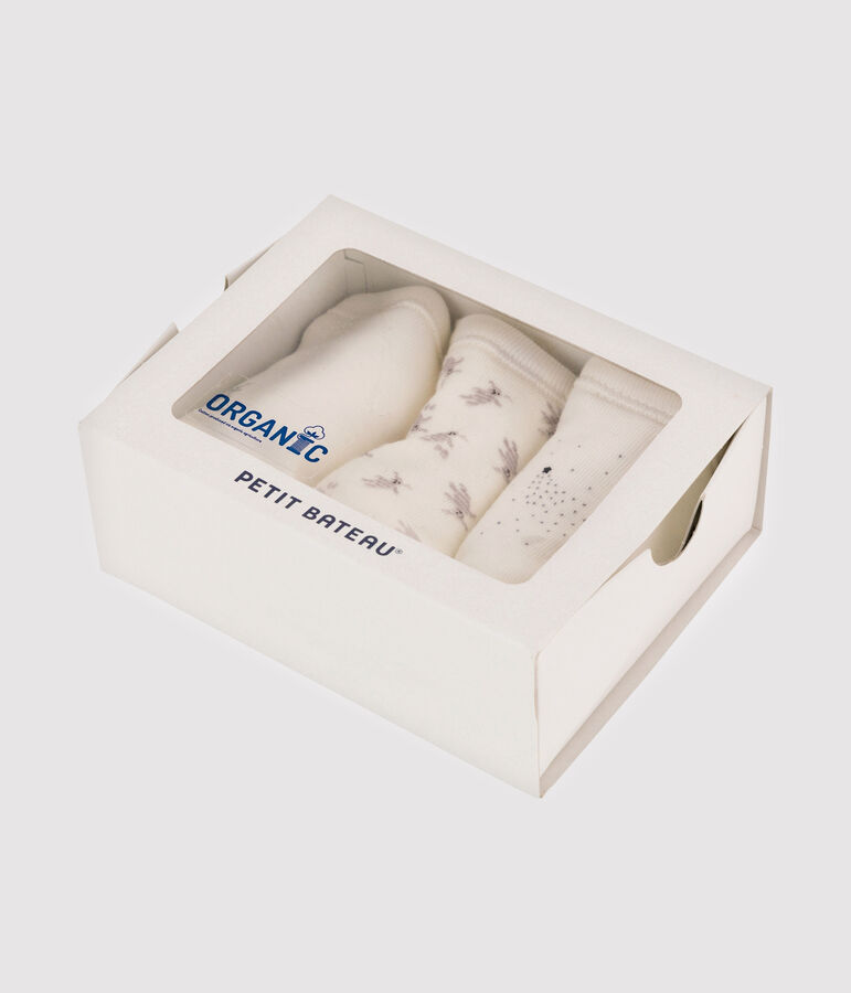 Trio di bavaglini beb&egrave; a costine variante 1