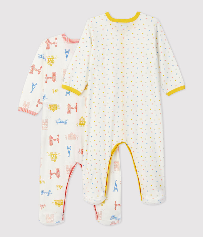 Confezione da 2 tutine pigiama Parigi e stelle in cotone multicolore
