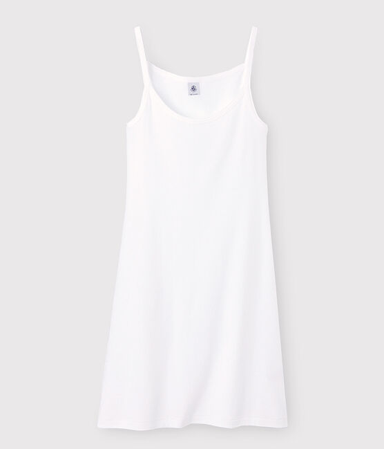 Abito con spalline iconico in cotone Donna bianco ECUME