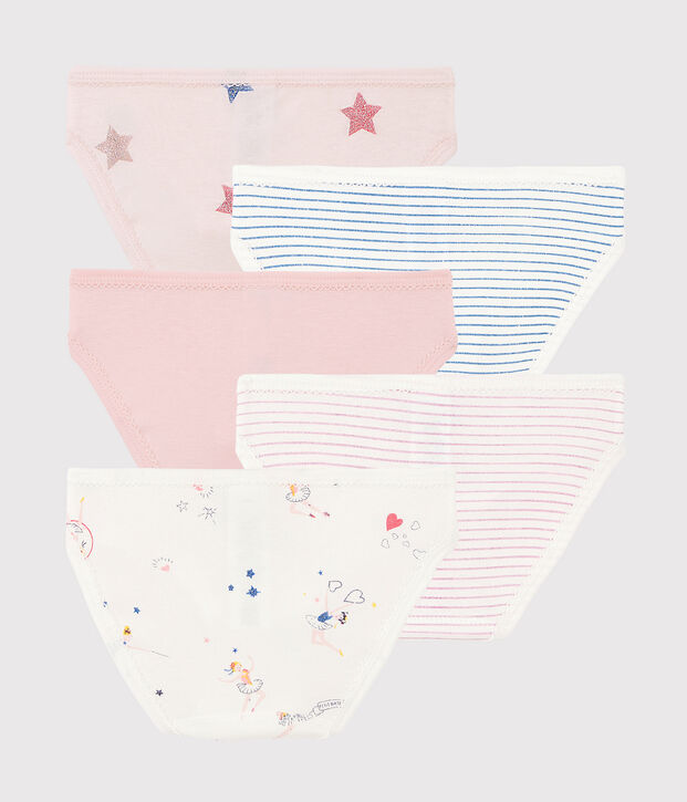 Confezione da 5 slip fantasia fatata bambina multicolore