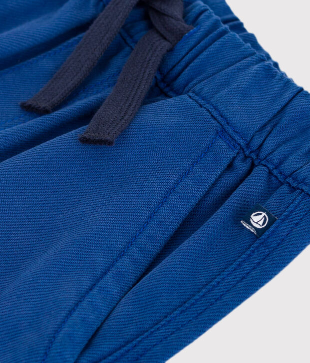 Pantaloni cargo in lyocell tinta unita bambino blu