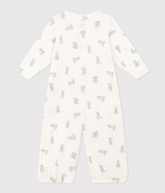 Tutina e sacco nanna con stampa in cotone bianco MARSHMALLOW/grigio GRIS