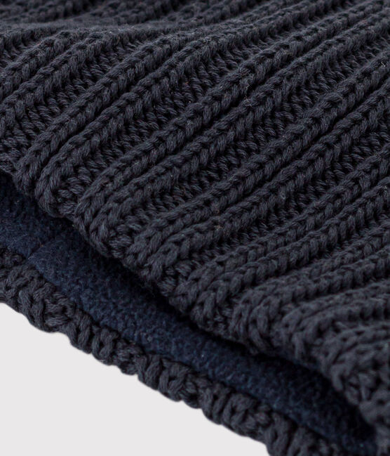 Snood in maglia con fodera in pile bebè bambino unisex blu SMOKING
