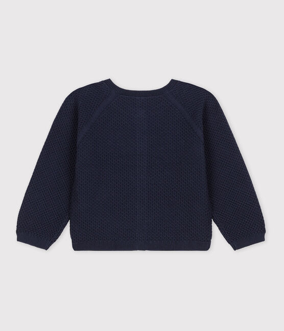 Cardigan in cotone bambina blu SMOKING