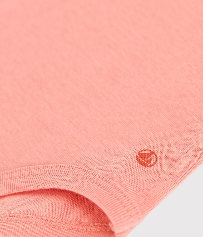 Body a maniche corte in cotone tinta unita neonato arancione