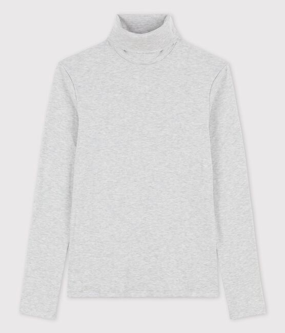 Dolcevita iconico in punto cocotte di cotone Donna grigio BELUGA CHINE
