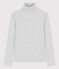 Dolcevita iconico in punto cocotte di cotone Donna grigio BELUGA CHINE