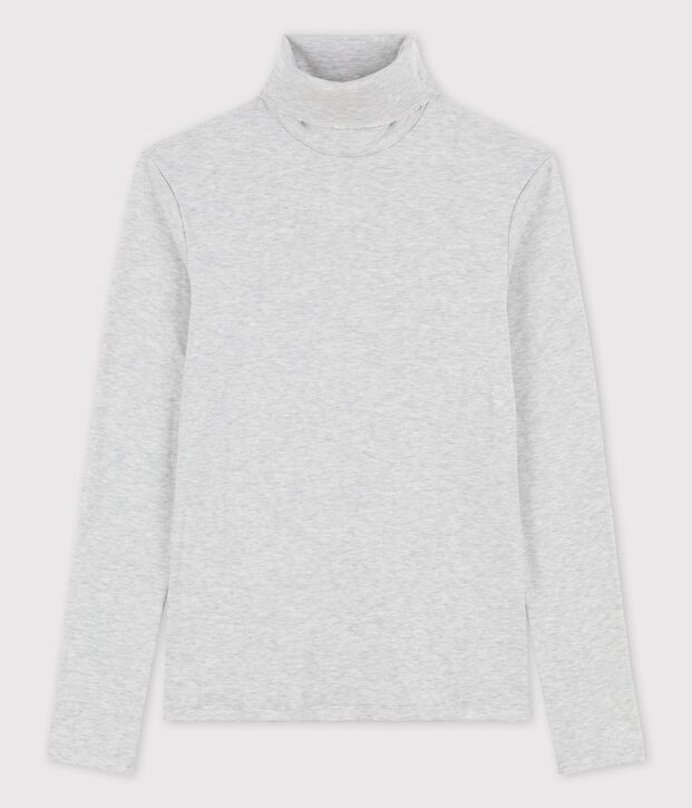 Dolcevita iconico in punto cocotte di cotone Donna BELUGA CHINE