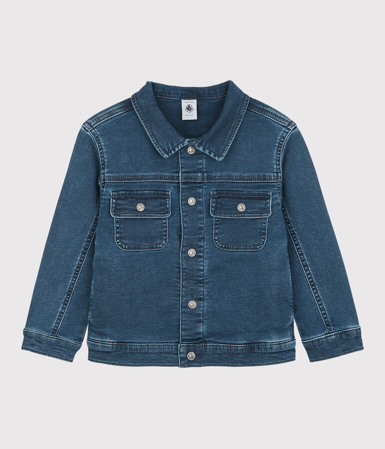 Giacca in denim biologico bambina/bambino blu DENIM BLEU DELAVE