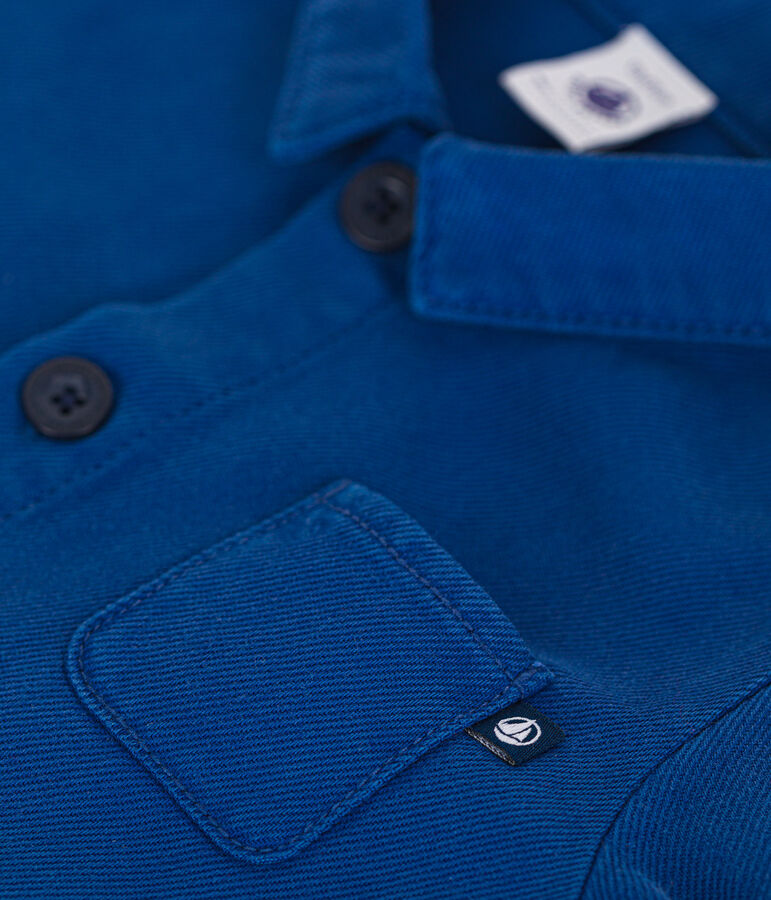 Tutina lunga in cotone lyocell per beb&egrave; blu