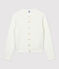 Cardigan in tubique trapuntato Donna bianco MARSHMALLOW