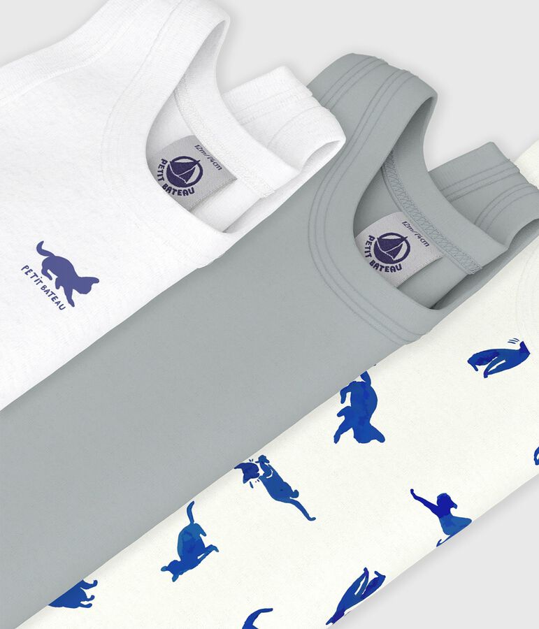 Set di body senza maniche in cotone con gatto stampato neonato multicolore